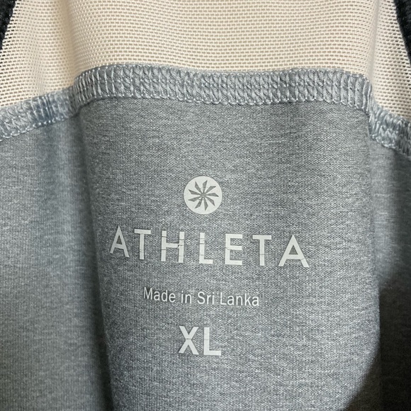 Athleta Mesh Athletic Grey, Black and White Activewear Tank Top sz XL - Picture 2 of 6